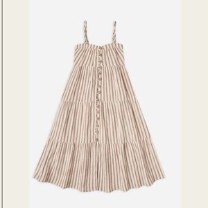 Rylee & Cru 6T long summer dress, cream and rust stripe, smoke free home